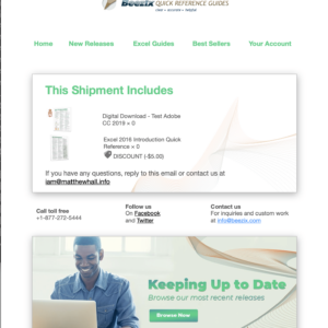 Shipment Email sample